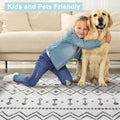 Mandala Machine Washable Area Rug - Non-Slip & Safe Floor Rug - Stain Resistant Bedroom Rug - Comfortable Polyester Material Colorful Rug - Durable Modern Rug for Living Room - Living Room Rugs