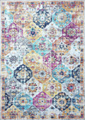 Mandala Machine Washable Area Rug - Non-Slip & Safe Floor Rug - Stain Resistant Bedroom Rug - Comfortable Polyester Material Colorful Rug - Durable Modern Rug for Living Room - Living Room Rugs