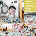 Mandala Machine Washable Area Rug - Non-Slip & Safe Floor Rug - Stain Resistant Bedroom Rug - Comfortable Polyester Material Colorful Rug - Durable Modern Rug for Living Room - Living Room Rugs