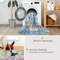 Mandala Machine Washable Area Rug - Non-Slip & Safe Floor Rug - Stain Resistant Bedroom Rug - Comfortable Polyester Material Colorful Rug - Durable Modern Rug for Living Room - Living Room Rugs