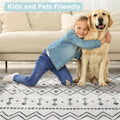 Mandala Machine Washable Area Rug - Non-Slip & Safe Floor Rug - Stain Resistant Bedroom Rug - Comfortable Polyester Material Colorful Rug - Durable Modern Rug for Living Room - Living Room Rugs