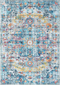 Mandala Machine Washable Area Rug - Non-Slip & Safe Floor Rug - Stain Resistant Bedroom Rug - Comfortable Polyester Material Colorful Rug - Durable Modern Rug for Living Room - Living Room Rugs