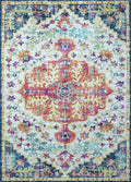 Mandala Machine Washable Area Rug - Non-Slip & Safe Floor Rug - Stain Resistant Bedroom Rug - Comfortable Polyester Material Colorful Rug - Durable Modern Rug for Living Room - Living Room Rugs