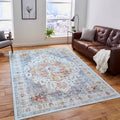Mandala Machine Washable Area Rug - Non-Slip & Safe Floor Rug - Stain Resistant Bedroom Rug - Comfortable Polyester Material Colorful Rug - Durable Modern Rug for Living Room - Living Room Rugs